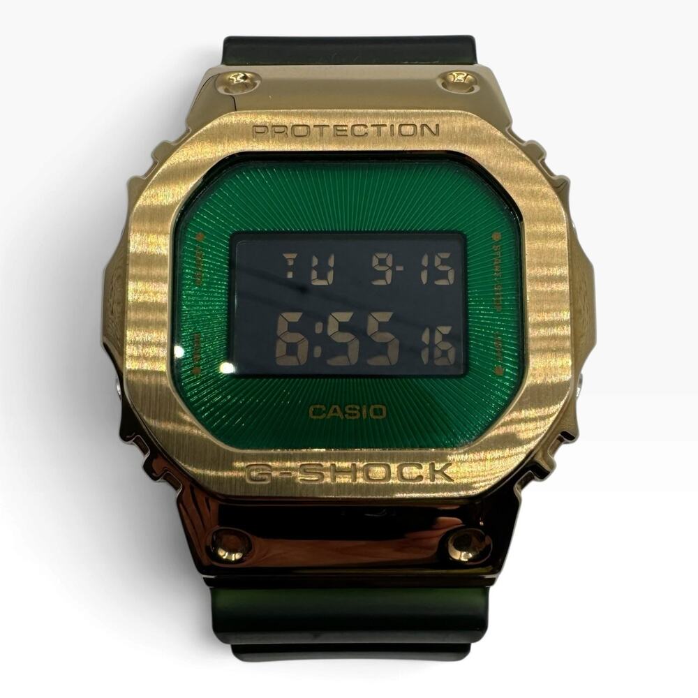 Casio G-Shock GM-5600CL Gold Green Digital Watch 3525 200M Square